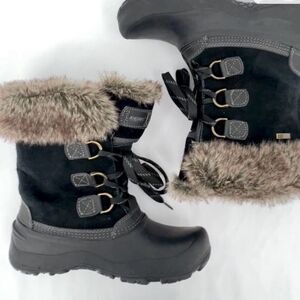 Khombu Boots 7 nwot Black  Slope Faux Fur